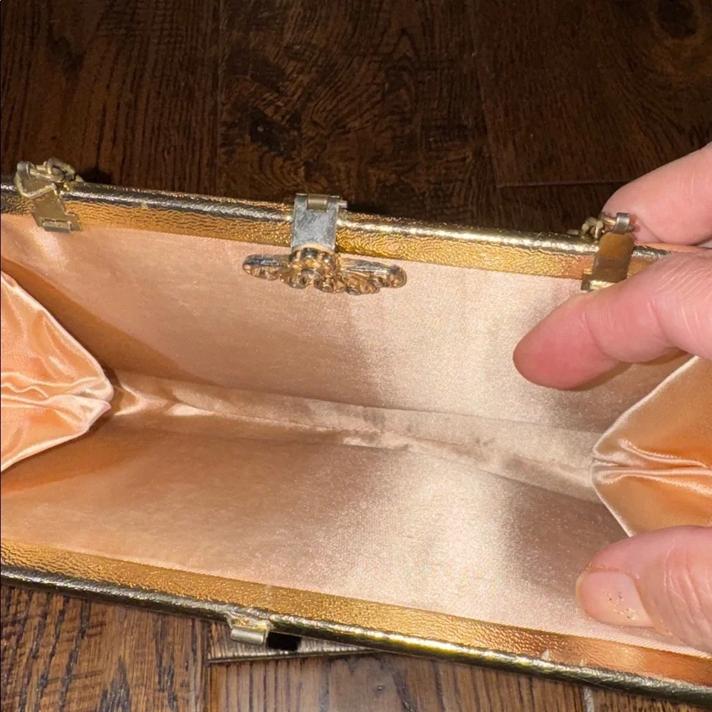 VTGElegant Gold Evening Clutch/Shoulder Bag